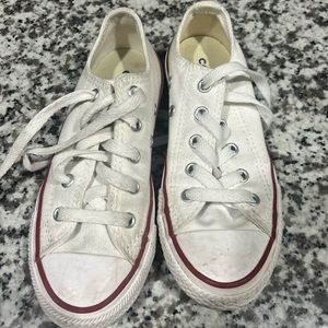 White converse kids size 12. Unisex